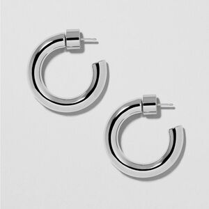 Jennifer Fisher ‘Natasha’ huggie hoop earrings in silver